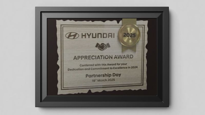 SHIFTCO SHIPPING (India, Sri Lanka) honored with Hyundai Appreciation Award for Third Consecutive Year