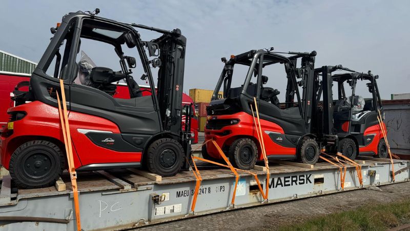 REDLINE (Germany) ships 10 Brand-New Forklifts Weighing 83 Tons to Dar Es Salaam